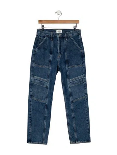 Pre-owned Agolde High-rise Straight Leg Jeans In Blue