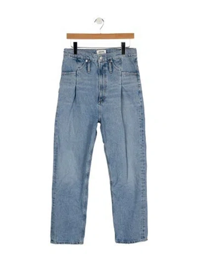 Pre-owned Agolde High-rise Straight Leg Jeans In Blue