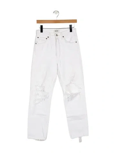 Pre-owned Agolde High-rise Straight Leg Jeans In Blue