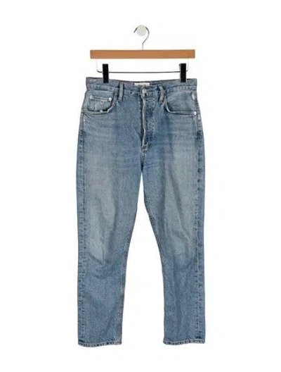 Pre-owned Agolde High-rise Straight Leg Jeans In Blue
