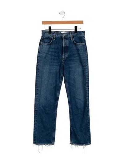 Pre-owned Agolde High-rise Straight Leg Jeans In Blue
