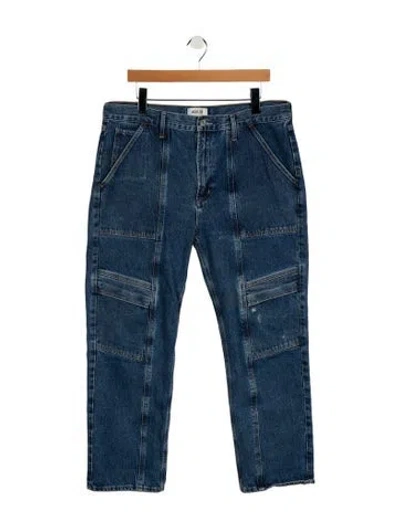 Pre-owned Agolde High-rise Straight Leg Jeans In Blue