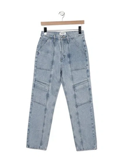 Pre-owned Agolde High-rise Straight Leg Jeans In Blue