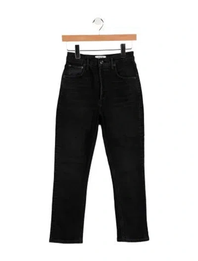 Pre-owned Agolde High-rise Straight Leg Jeans In Blue