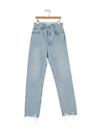 Pre-owned Agolde High-rise Straight Leg Jeans In Blue