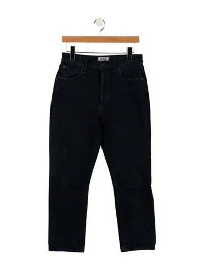 Pre-owned Agolde High-rise Straight Leg Jeans In Blue