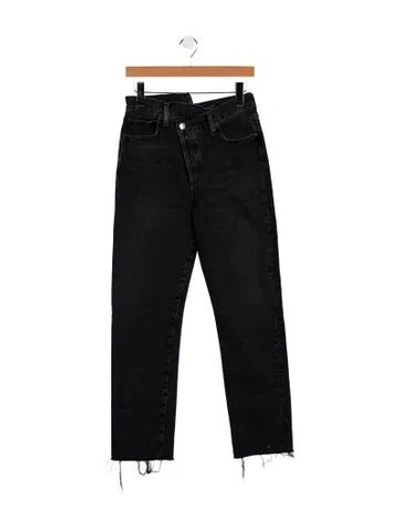 Pre-owned Agolde High-rise Straight Leg Jeans In Blue