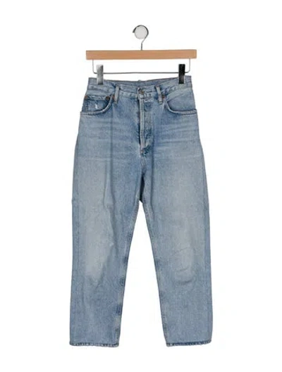 Pre-owned Agolde High-rise Straight Leg Jeans In Blue