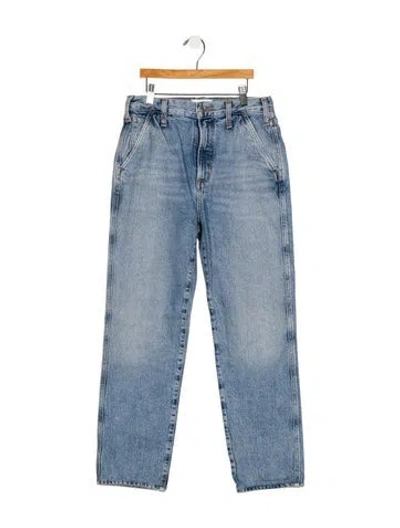 Pre-owned Agolde High-rise Straight Leg Jeans In Blue