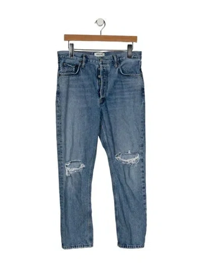 Pre-owned Agolde High-rise Straight Leg Jeans In Blue