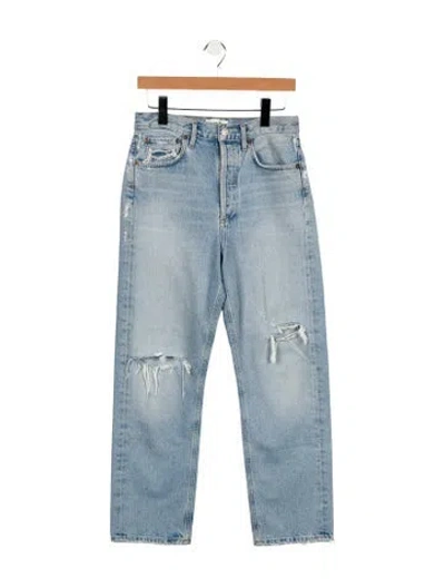 Pre-owned Agolde High-rise Straight Leg Jeans In Blue