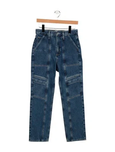 Pre-owned Agolde High-rise Straight Leg Jeans In Blue