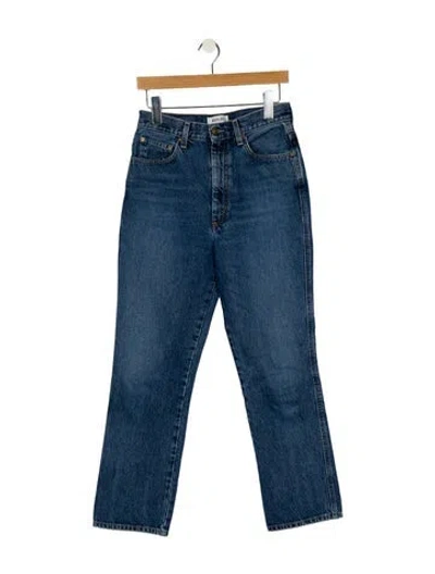 Pre-owned Agolde High-rise Straight Leg Jeans In Blue