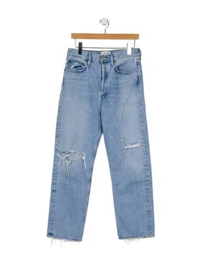Pre-owned Agolde High-rise Straight Leg Jeans In Blue