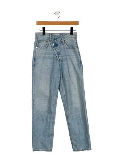 Pre-owned Agolde High-rise Straight Leg Jeans In Blue