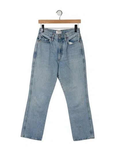 Pre-owned Agolde High-rise Straight Leg Jeans In Blue