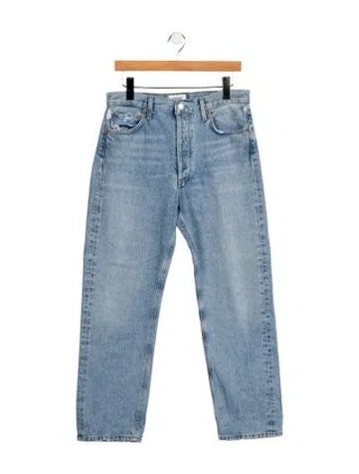 Pre-owned Agolde High-rise Straight Leg Jeans In Blue