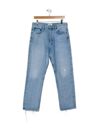 Pre-owned Agolde High-rise Straight Leg Jeans In Blue
