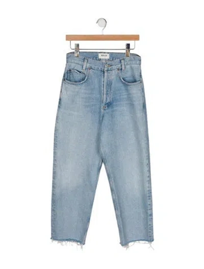 Pre-owned Agolde High-rise Straight Leg Jeans In Blue