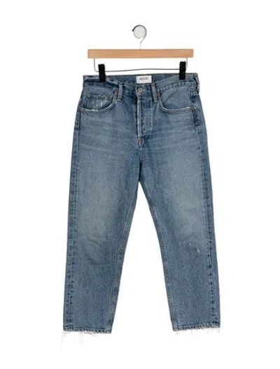 Pre-owned Agolde High-rise Straight Leg Jeans In Blue