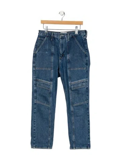 Pre-owned Agolde High-rise Straight Leg Jeans In Blue
