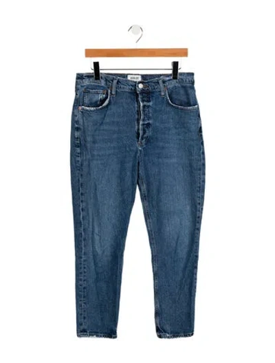 Pre-owned Agolde High-rise Straight Leg Jeans In Blue