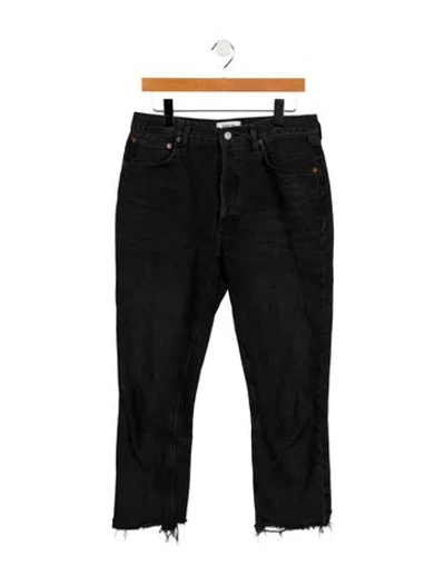 Pre-owned Agolde High-rise Straight Leg Jeans In Blue