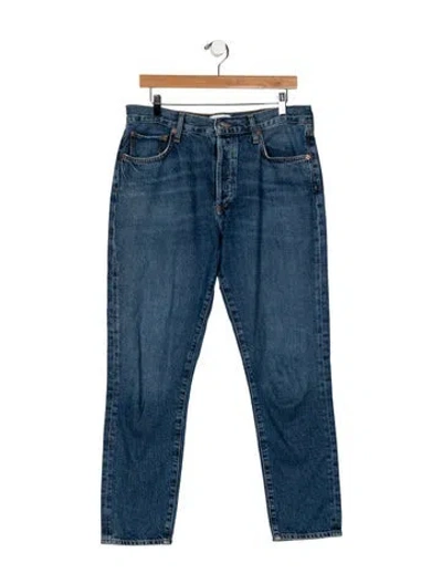 Pre-owned Agolde High-rise Straight Leg Jeans In Blue