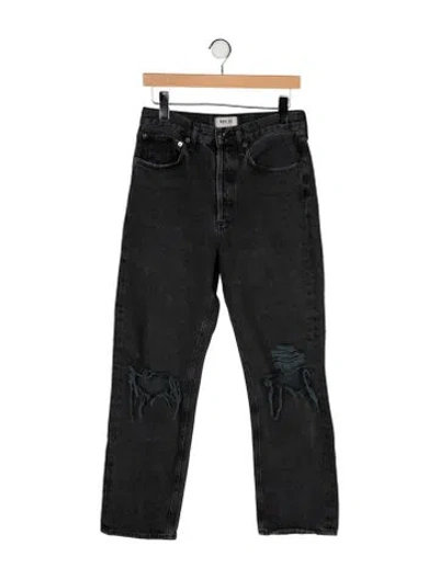 Pre-owned Agolde High-rise Straight Leg Jeans In Blue