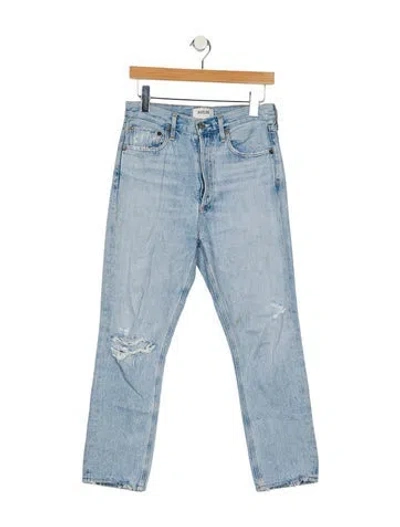 Pre-owned Agolde High-rise Straight Leg Jeans In Blue