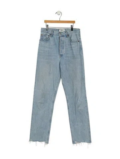Pre-owned Agolde High-rise Straight Leg Jeans In Blue
