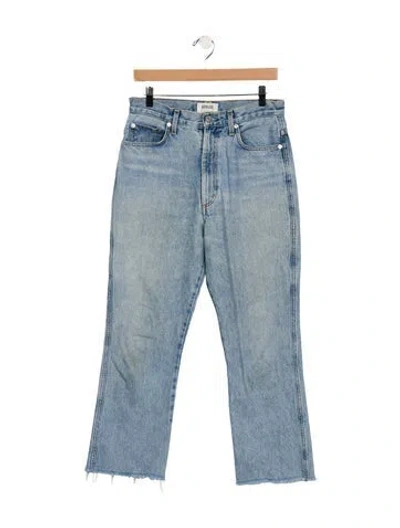 Pre-owned Agolde High-rise Straight Leg Jeans In Blue