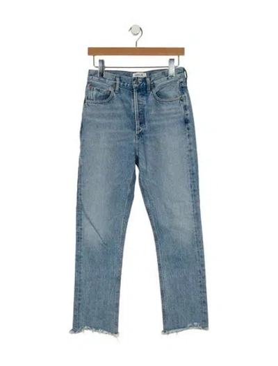 Pre-owned Agolde High-rise Straight Leg Jeans In Blue