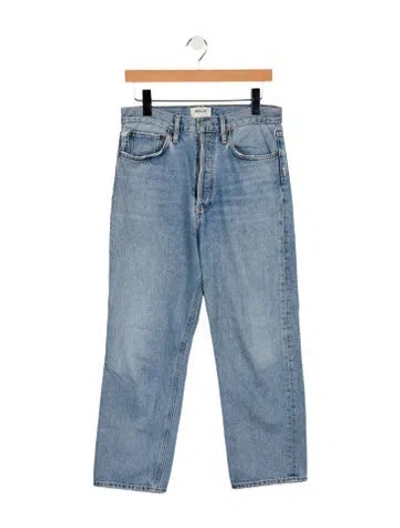 Pre-owned Agolde High-rise Straight Leg Jeans In Blue