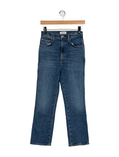 Pre-owned Agolde High-rise Straight Leg Jeans In Blue