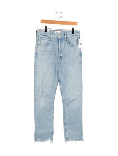 Pre-owned Agolde High-rise Straight Leg Jeans In Blue