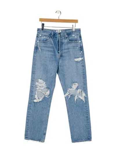 Pre-owned Agolde High-rise Straight Leg Jeans In Blue
