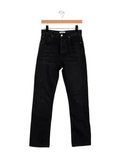 Pre-owned Agolde High-rise Straight Leg Jeans In Blue