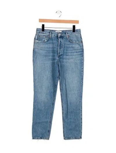 Pre-owned Agolde High-rise Straight Leg Jeans In Blue