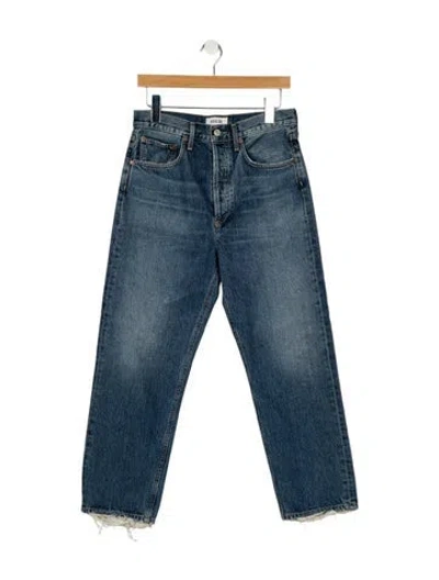 Pre-owned Agolde High-rise Straight Leg Jeans In Blue