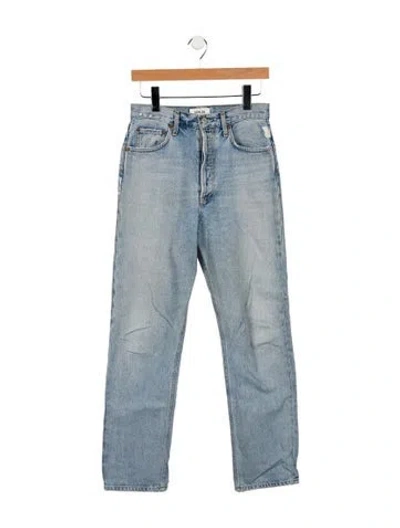 Pre-owned Agolde High-rise Straight Leg Jeans In Blue