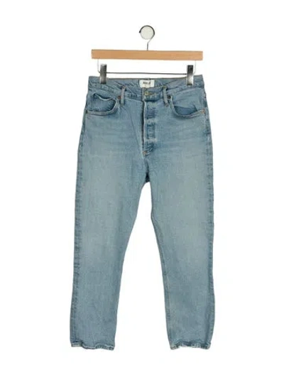 Pre-owned Agolde High-rise Straight Leg Jeans In Blue