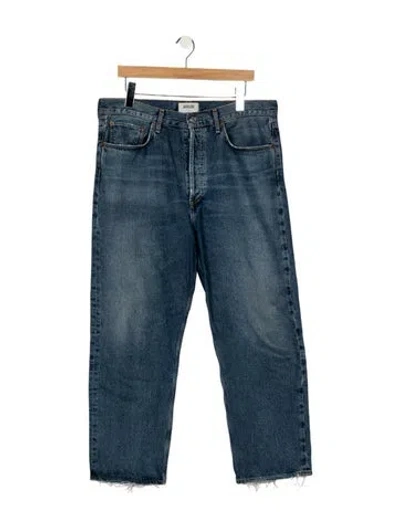 Pre-owned Agolde High-rise Straight Leg Jeans In Blue