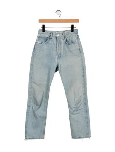 Pre-owned Agolde High-rise Straight Leg Jeans In Blue