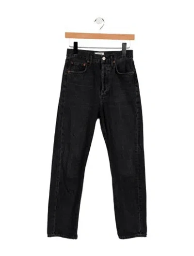 Pre-owned Agolde High-rise Straight Leg Jeans In Blue