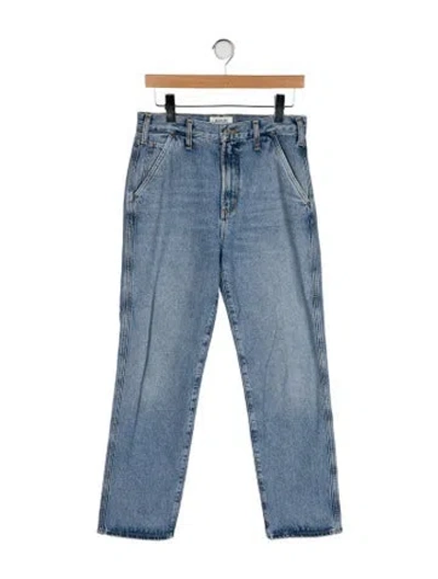 Pre-owned Agolde High-rise Straight Leg Jeans In Blue