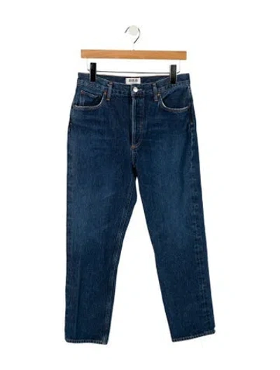 Pre-owned Agolde High-rise Straight Leg Jeans In Blue