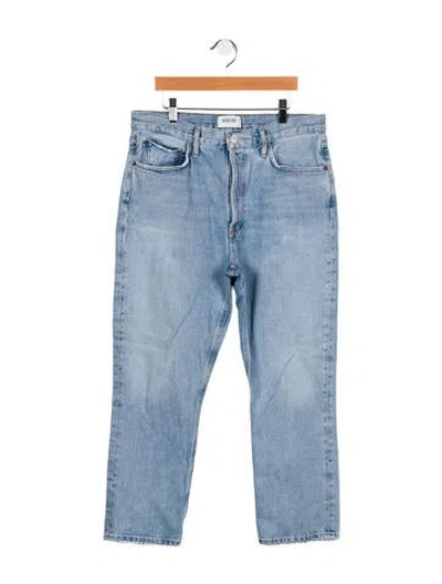 Pre-owned Agolde High-rise Straight Leg Jeans In Blue