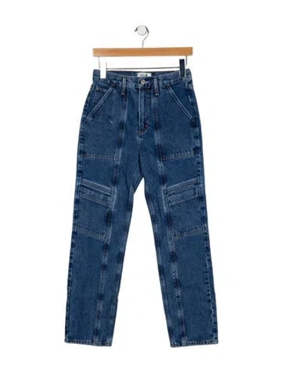 Pre-owned Agolde High-rise Straight Leg Jeans In Blue