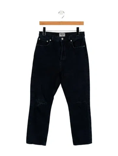 Pre-owned Agolde High-rise Straight Leg Jeans In Blue